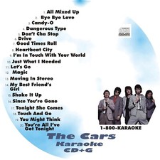 CUSTOM KARAOKE CARS 20 GREAT SONG cdg CD G RARE BEST FRIENDS GIRL JUST WHAT MORE