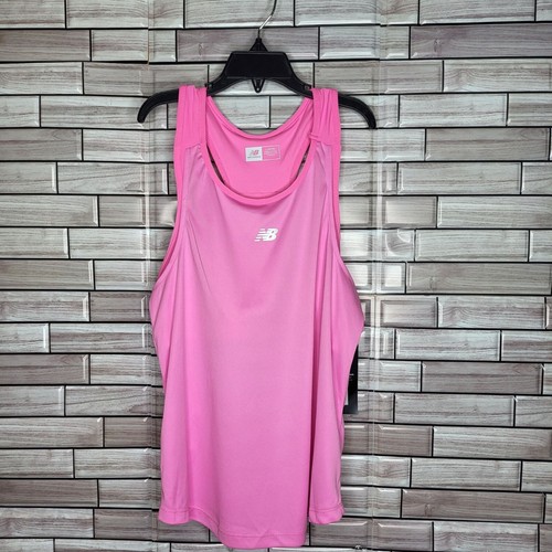 New Girl's NB New Balance Tank Top Pink Sports Bra Size Large 14/16 Athleisure