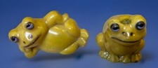 TWO VINTAGE CELLULOID FROG 1.5     CUTE COLLECTIBLE NICE RARE