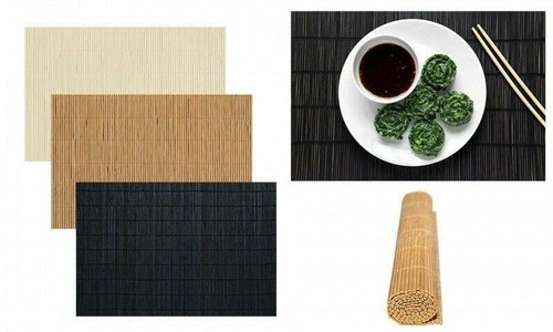 Bamboo Placemats Table Mats Asian Oriental Tableware 45 X 30cm Wood Dining Large - Picture 8 of 8