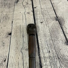 Bastón tribal africano cabeza calavera 90 cm bastón tallado a mano madera oscura
