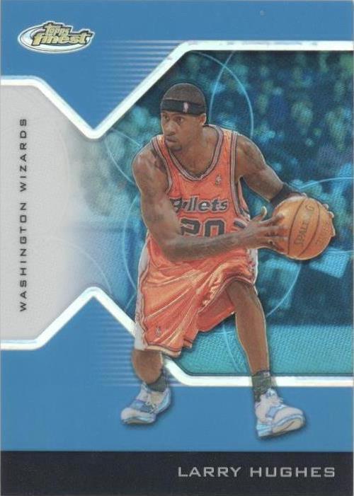2004-05 Topps Finest - Larry Hughes #22 Blue Refractor /50 for sale ...