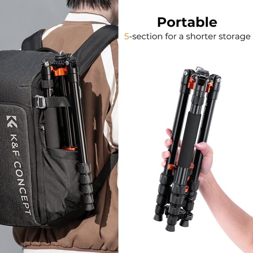 K&F Concept 67'' Professional Video Camera Tripod Monopod 360° Ball Head fr DSLR - Picture 14 of 15