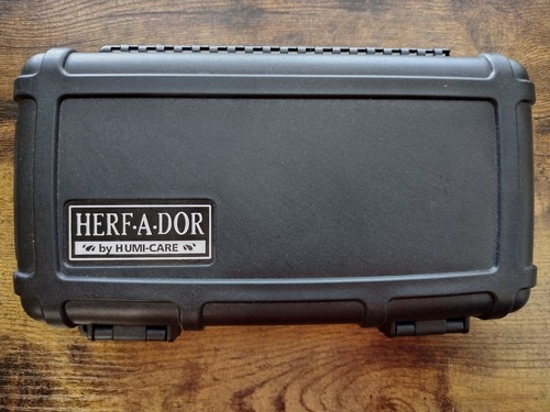 Herf A Dor 5 Stick Cigar Caddy Travel Case Portable Humidor - Black by Humi-Care
