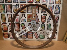 Vtg Superior 500 Wood Chrome 14 34 Steering Wheel Custom Hot Rod Van Pickup Vtg Superior 500 Wood Chrome 14 34 Steering Wheel Custom Hot Rod Van Pickup