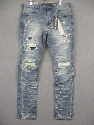 NWT Smoke Rise Jeans Men's Denim 34X32 Distressed Streetwear