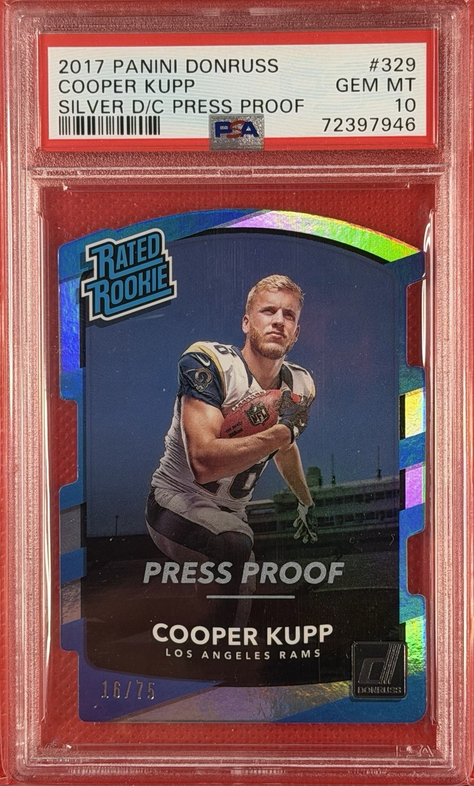 Cooper Kupp Panini Donruss #329 Silver Die-Cut Press Proof