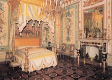 RUSSIA SAINT PETERSBURG STATE PALACE MUSEUM IN PAVLOVSK ROYAL BEDROOM