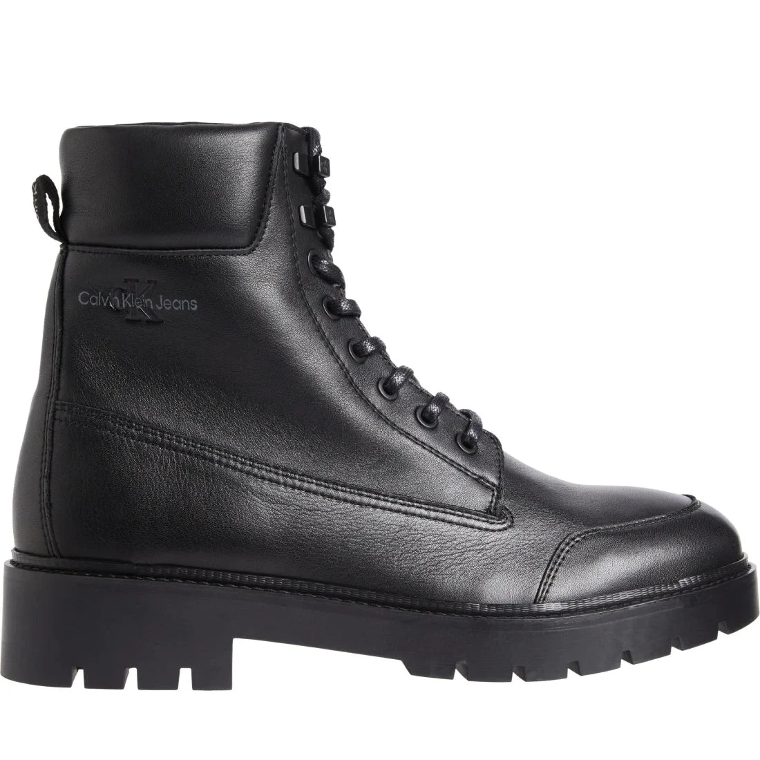 Calvin Klein Men\'s Sz 9M Leather Combat Boots Calvin Klein Ankle Boots Layton Brown Leather Lace Up Men main image 3