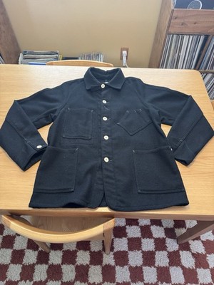 Post O alls Wool Chore Coat Black Large