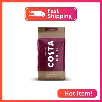 Costa Coffee Whole Bean Coffee, Signature Blend Dark Roast 12 Oz Bag for Drip &