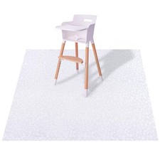 Plastic Splat Mat for Baby, Easy Cleaning Vinyl Floor Mat for Eating Messes, ...