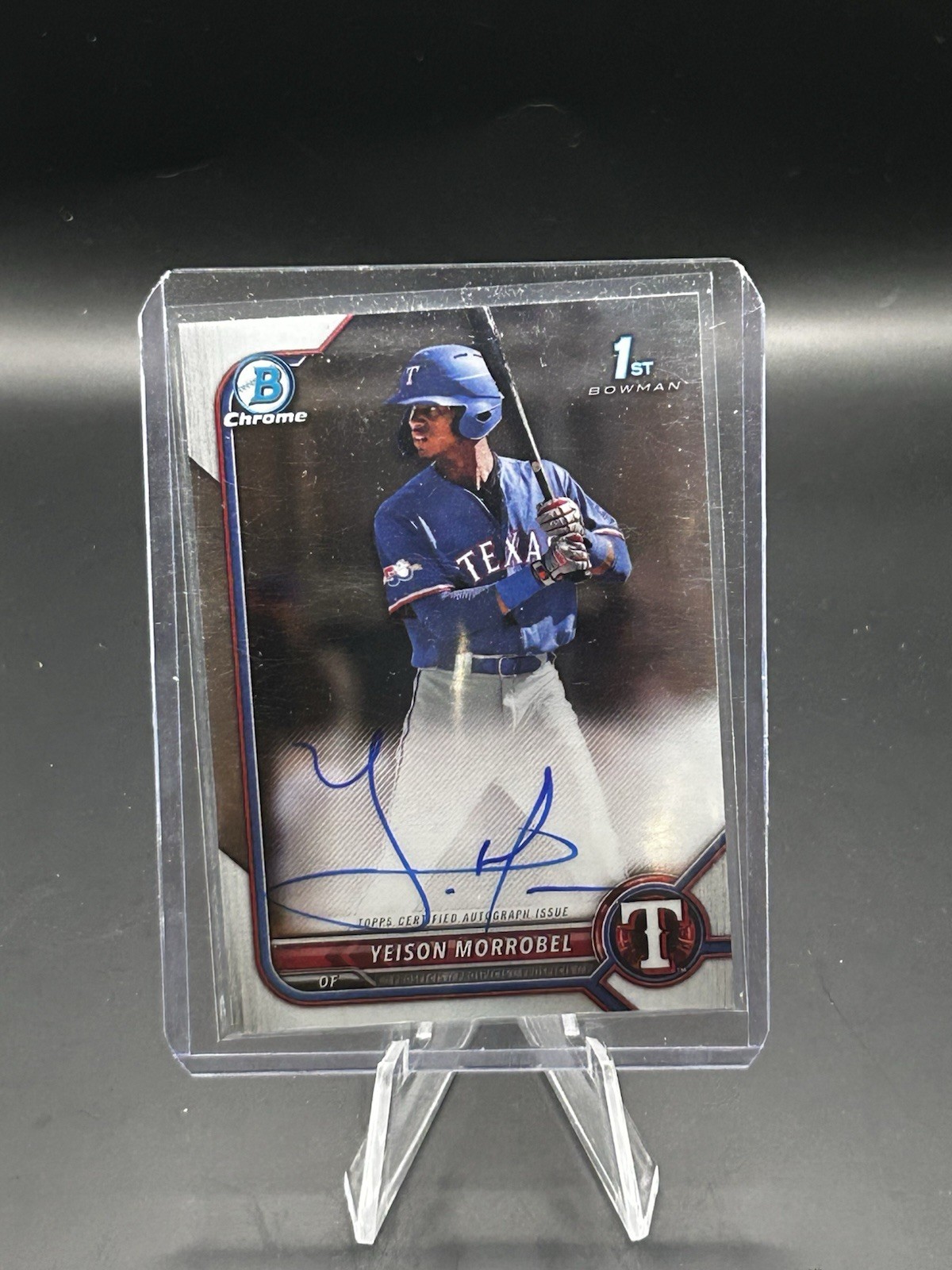 2022 Bowman Chrome Yeison Morrobel Auto 1st #CPA-YML Rangers