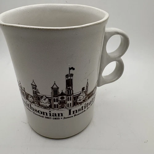 Smithsonian Institution Souvenir Coffee Mug Trigger Handle Bennington Potters