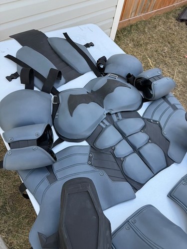 Batman Arkham Origins Armor Costume Set with Mask Gray Black Cosplay Suit Men