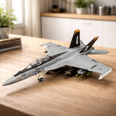 FA 18F Super Hornet 1:72 Modellflugzeug VF103 US Navy Militärjet Display Vitrine