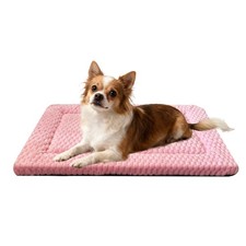 Reversible Washable AntiSlip Dog Crate Mat for Dogs  Cats Pink M 30x20x1.5in