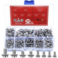 210 Pcs Terminal Block Screws, M3 M3.5 M4 M5 Terminal Screws Assortment Kit w...