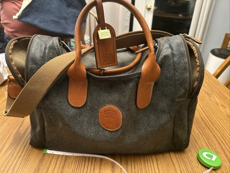 Bolso de Lona Bric’s Cuero Guijarro Foto 2 de 4