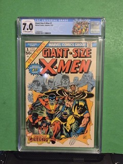 Giant Size X Men #1 ☣️ CGC 7.0 1st App New X Men Marvel Comics 1975 Bronze Age🔥