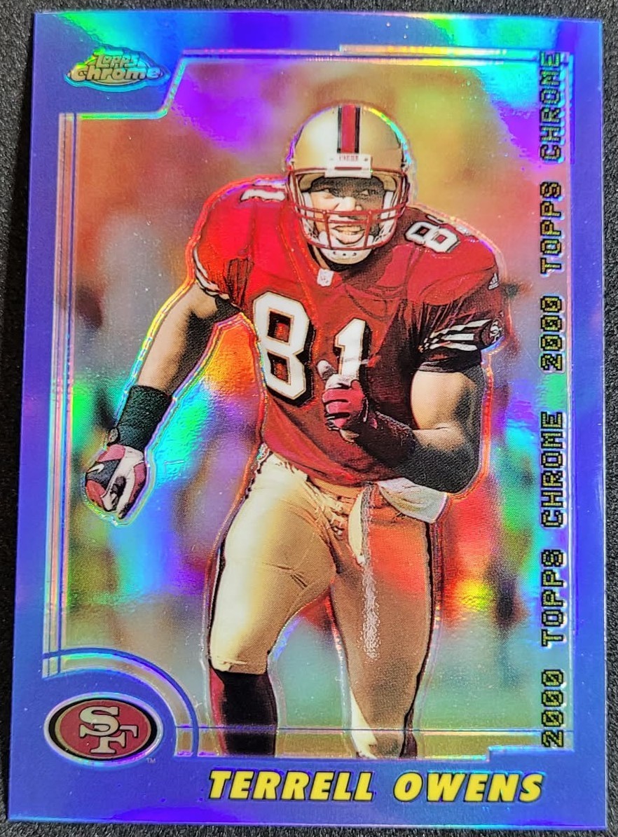 Terrell Owens 2000 Topps Chrome #3 San Francisco 49ers Refractor Card EX