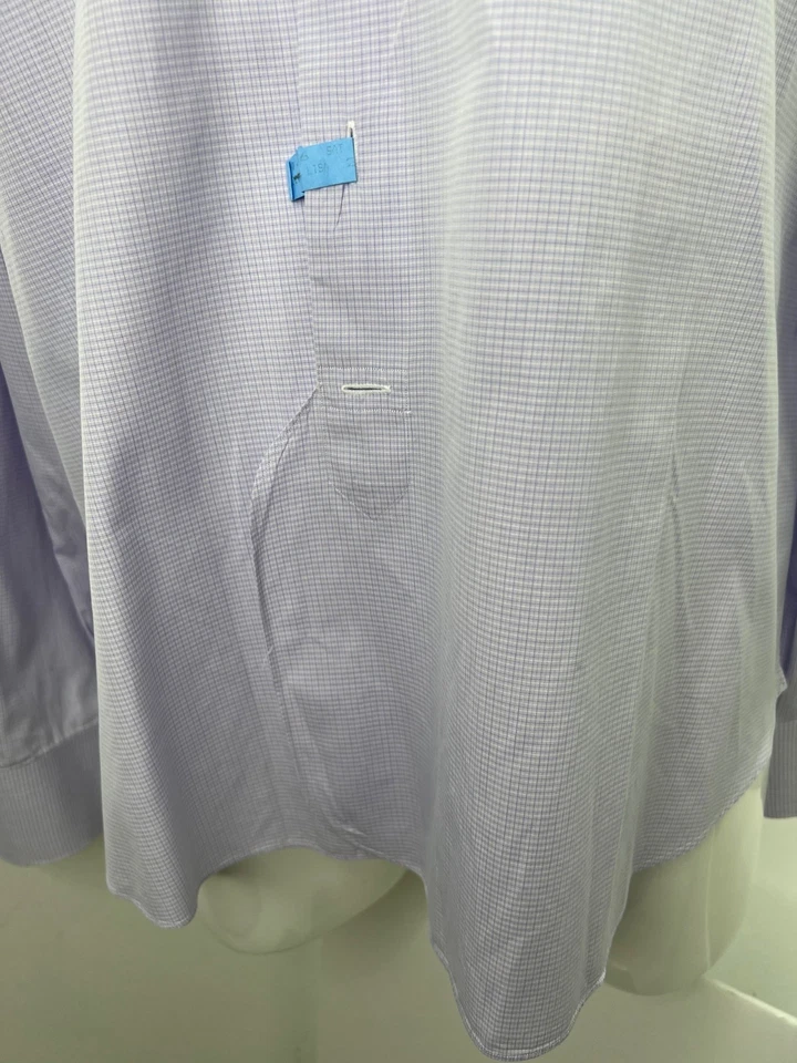 Camisa de vestir Fray para hombre 17 grande L púrpura hecha en Italia manga larga abotonada Foto 4 de 4