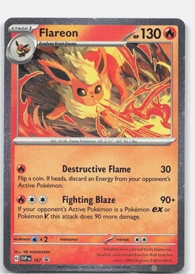 Flareon (Cosmos Holo) 167 Promo Scarlet & Violet Promo Pokemon HP DMG