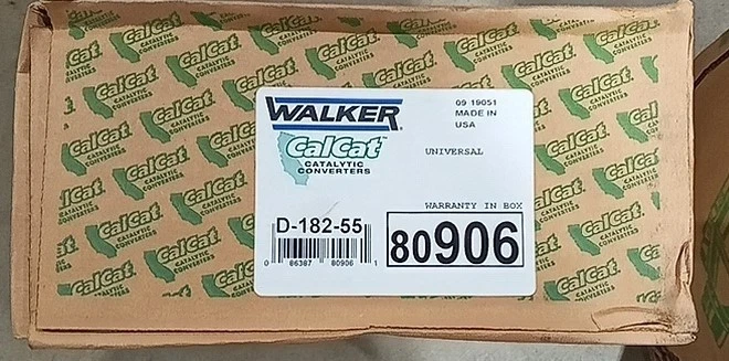 Walker CalCat 80906 Catalytic Converter for Chevy C10 – 2.5" In/Out (ID) Foto 2 de 4