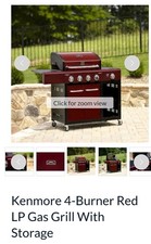 Propane Gas Grill Kenmore Deluxe Stainless Steel Grill Cart