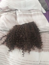 Haarteil Dunkelbraun Locken mit Clips 40 cm