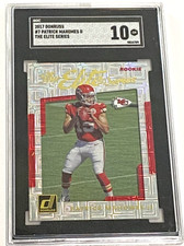 2017 Patrick Mahomes Donruss Elite Series Rookie Card GEM MINT SGC 10