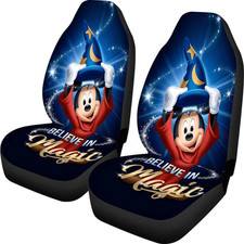 Mickey Mouse Believe In Magic Cartoon Theme Car Seat Covers Set Of 2 Mickey Mouse Believe In Magic Cartoon Theme Car Seat Covers Set Of 2