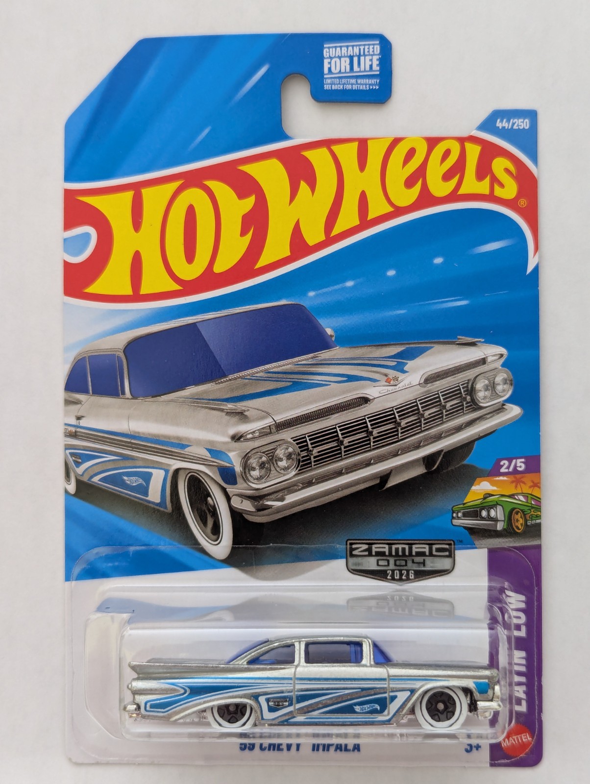 Hot Wheels 2026 ZAMAC '59 Chevy Impala *some pkg wear*