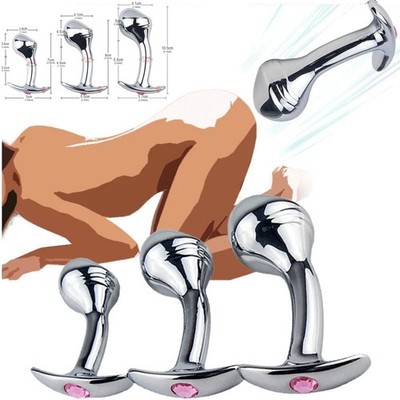 Metal Steel G-Spot Anal Butt Plug Prostate Massager Probe Sex Toys For Men  Women