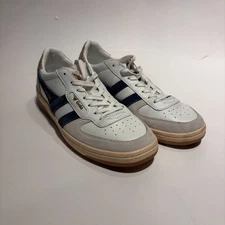 Gola Off White Navy Blue Striped Womens Sneakers US Size 8