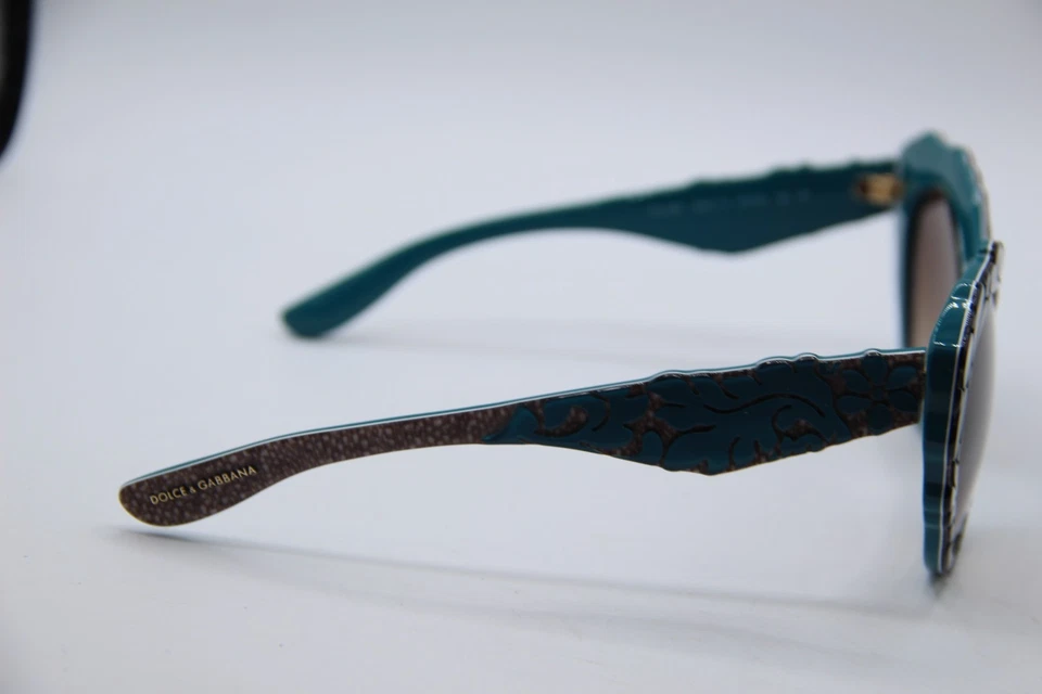 NUEVAS GAFAS DE SOL DOLCE & GABBANA DG 4267 3000/13 AZUL DEGRADADO AUTÉNTICAS 53-20 Foto 4 de 4