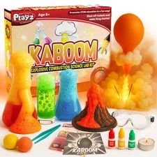 Kaboom 50+ Explosive Science Experiments Kit for Kids Age 8-12 with 25 Lab To...