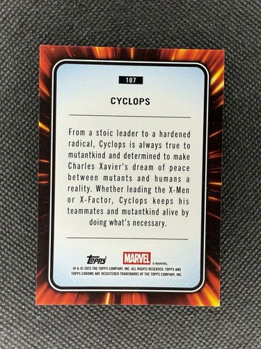2025 Topps Chrome Marvel Cyclops #107 Spider Web Refractor /399! - 第 2/2 張圖片