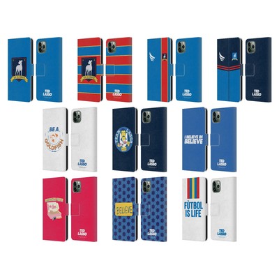 OFFICIAL TED LASSO SEASON 1 GRAPHICS LEATHER BOOK CASE FOR APPLE iPHONE PHONES