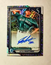 Jeter Martinez 2024 1st Bowman Chrome AUTO SPECKLE REFRACTOR 279/299 Raw RC q6