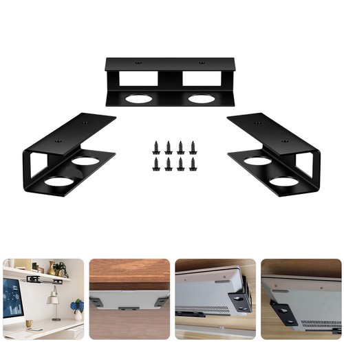 Black Under Desk Keyboard Holder Aluminum Durable Storage Rack for ...