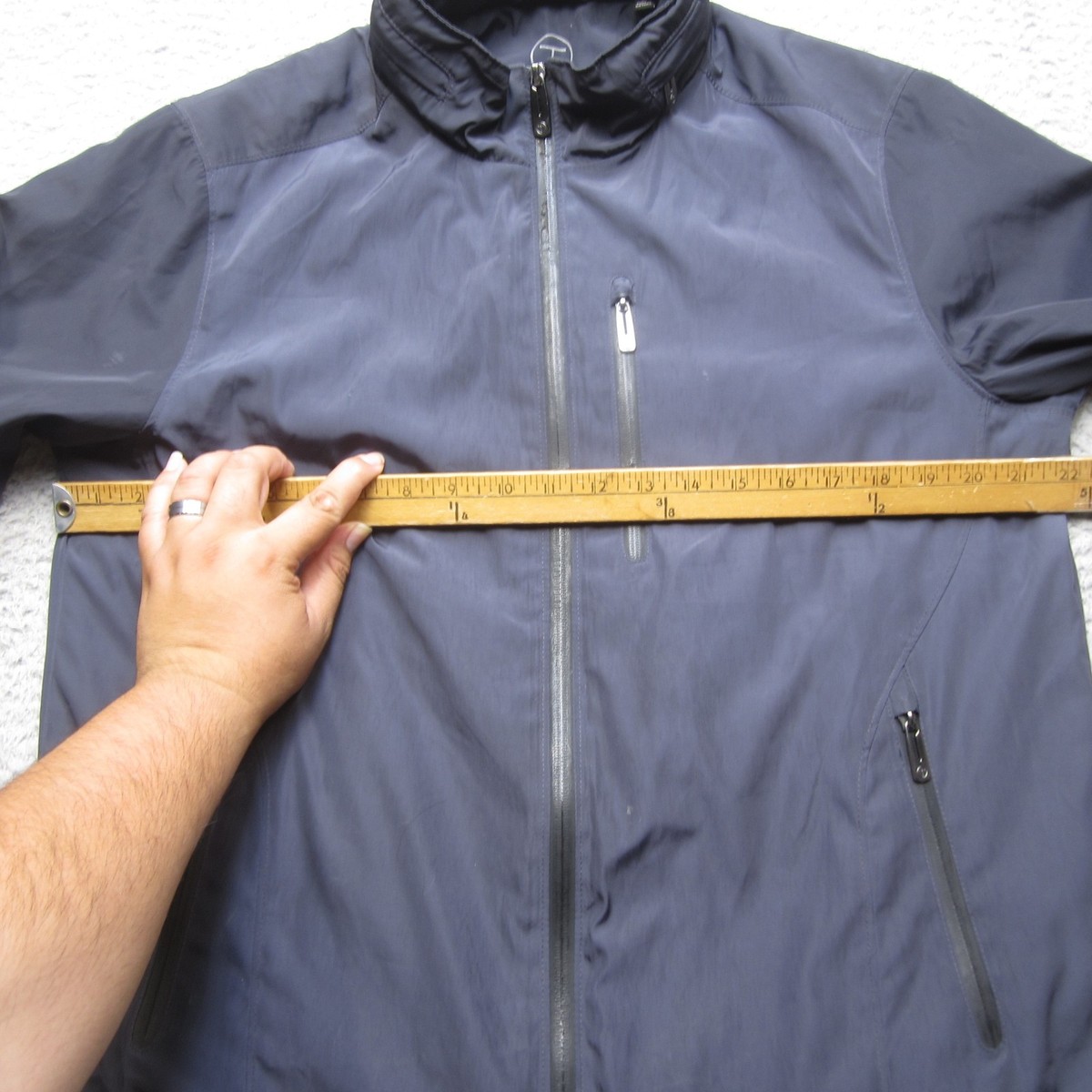 Tech by Tumi Jacket Mens Medium Navy Blue Full Zip Water