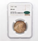 1947 Walking Liberty Half Dollar MS66 NGC CAC Beautiful Tone *1842