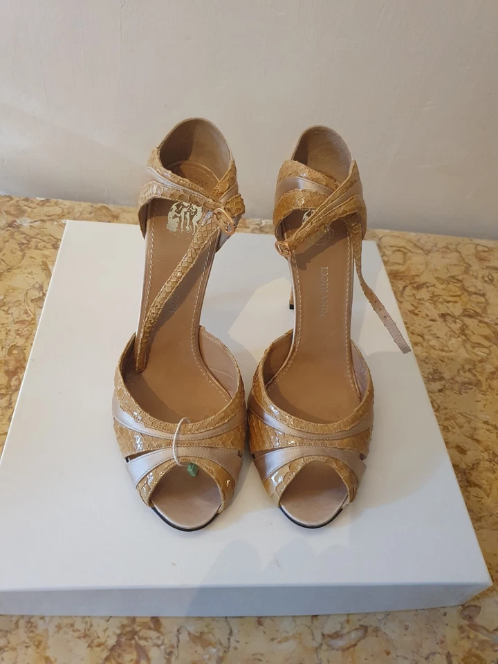 Nina Ricci Escarpins 41 Cuir Python Neuves Sandals New Nina RICCI 8 Uk 10 US - Photo 2/4