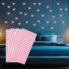 PATIKIL 576 Pcs Glow in The Dark Heart Stickers, Adhesive Glow Heart Sticker ...