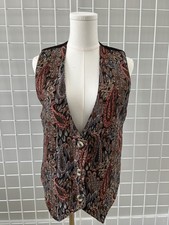 Women  s Vintage Agapo Collection Tapestry Vest Size S Boho