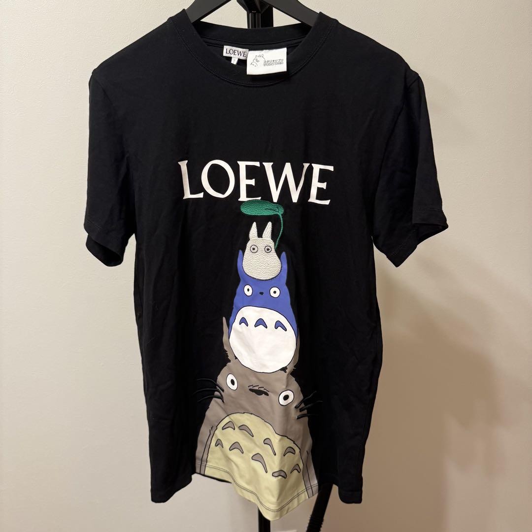 LOEWE スタジオジブリ コラボ Tシャツ LOEWE Studio Ghibli My Neighbor Totoro T-Shirt Black Size S