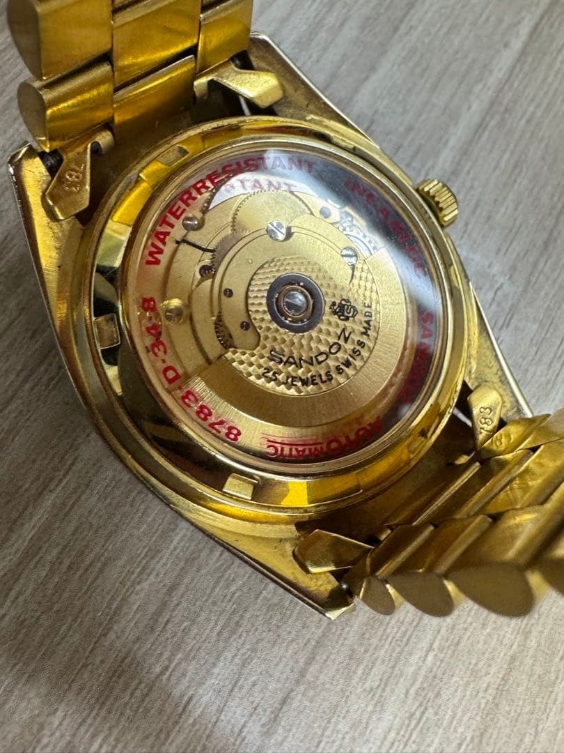 SANDOZ automatic day date back skelton image 6
