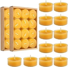 Beeswax Tealight Candles Unscented Decorative