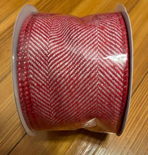 Celebrate It 2.5" x 15 Wired Ribbon Red  White - Craft